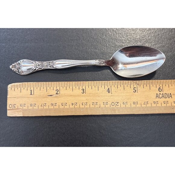 8 Oneida West Bend AFFECTION Stainless Steel Teaspoons Floral Design 6" - Picture 5 of 5